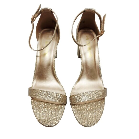 Dream Pairs Womens Glittery Block Heel Ankle Strap Sandals - Size 9 - Picture 2 of 13